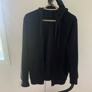 BLACK ZIPPERED SWEATER
